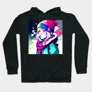 Anime Girl Cute Christmas Holiday Vibes Hoodie